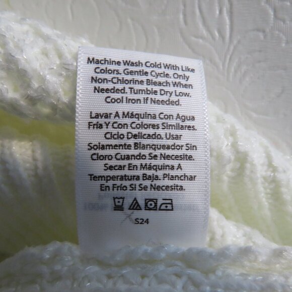 Time and Tru White OFF Cream Pullover Women’s Sweater M (8-10) - Picture 9 of 9